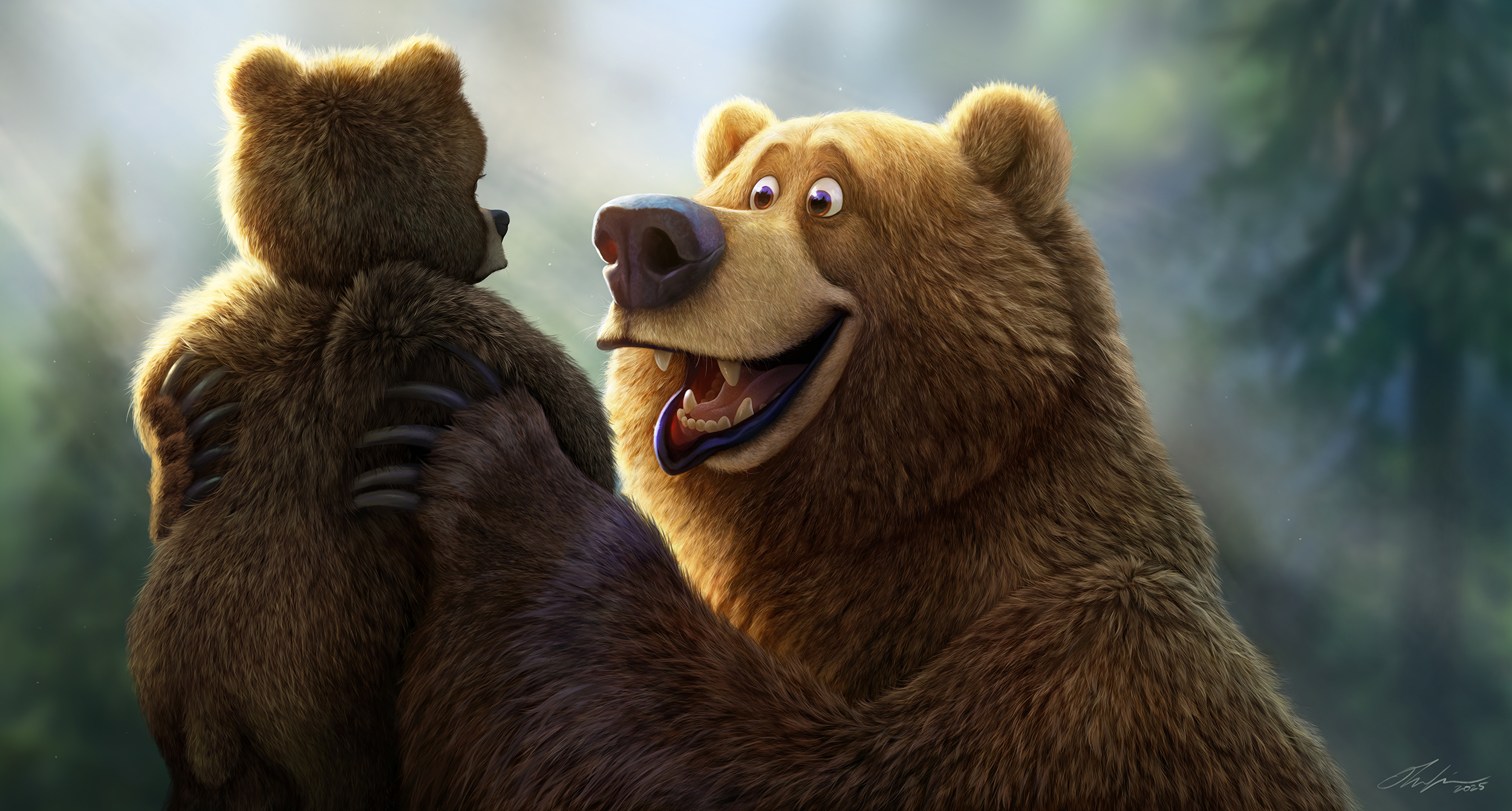 character design, bear, disney style