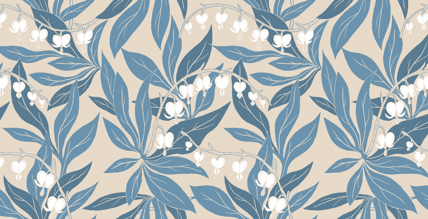 pattern with bleeding hearts