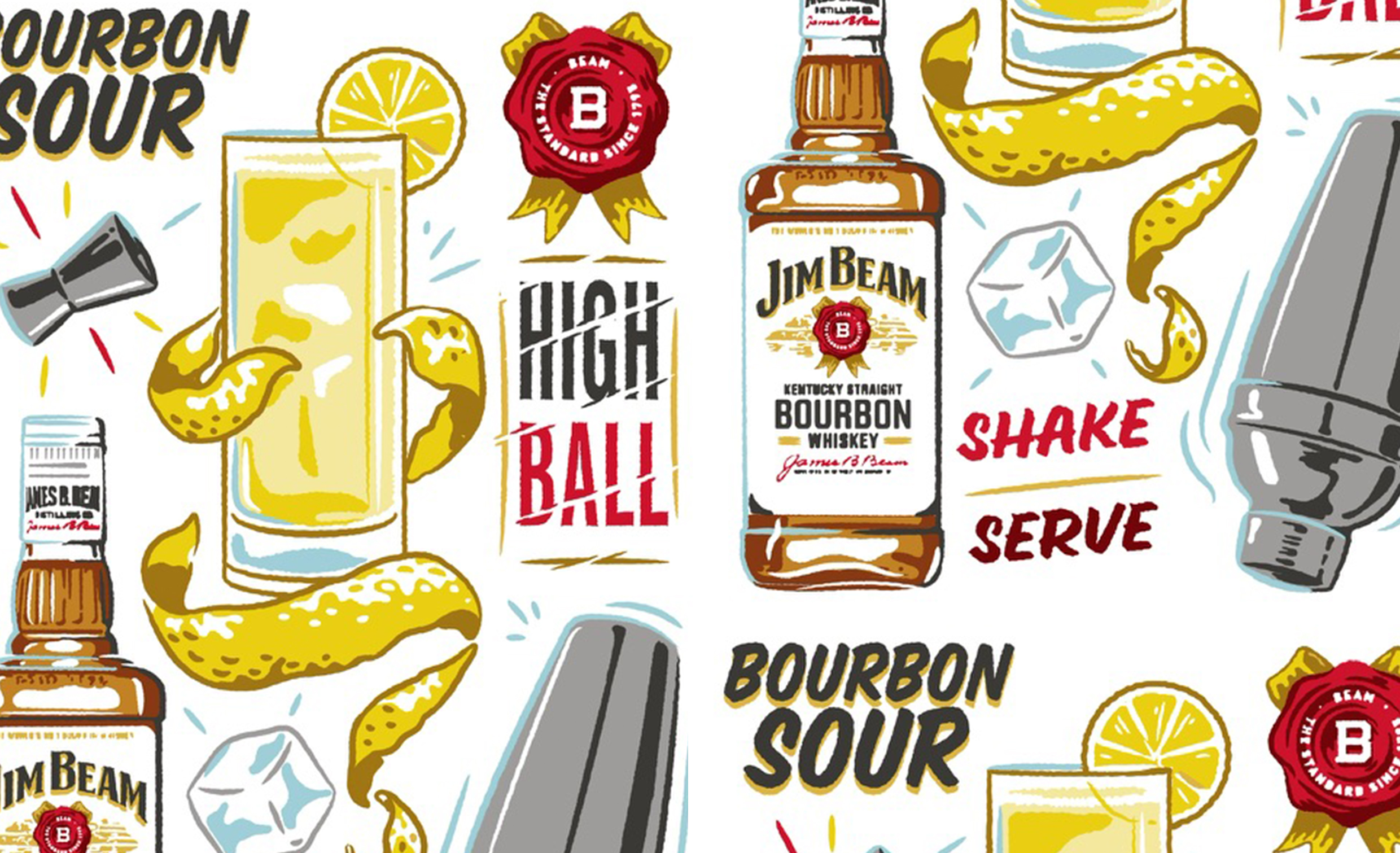 Illustration spirits drinks