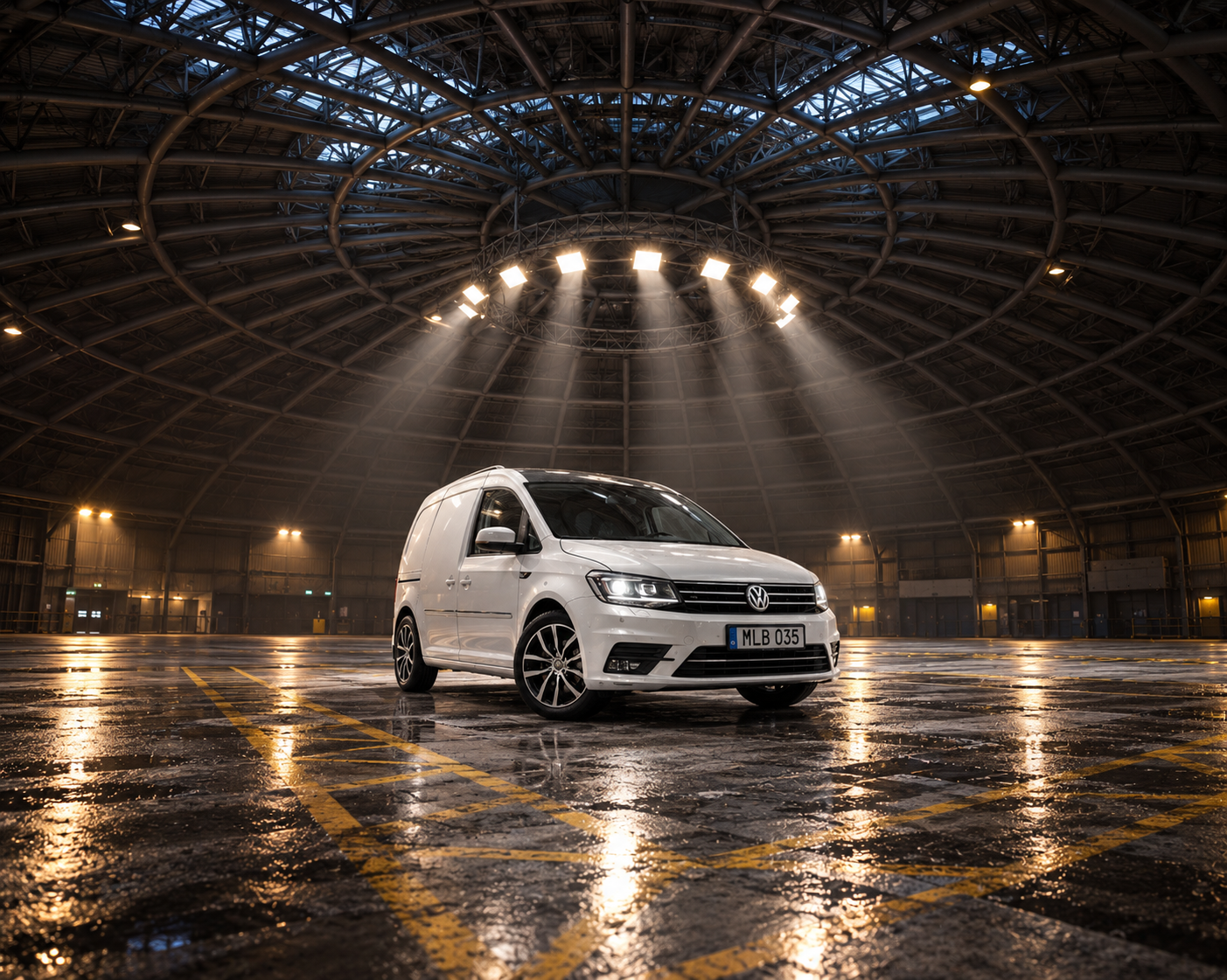 Volkswagen Caddy under the industry dome
