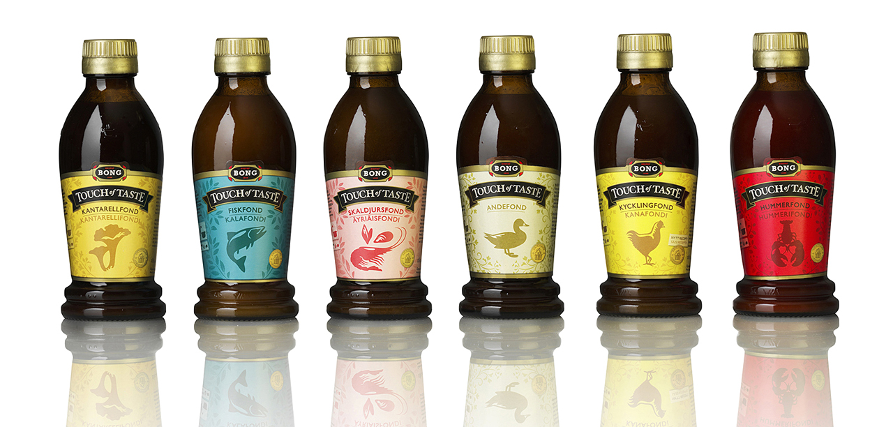 Illustrations labels for the product Touch of Taste