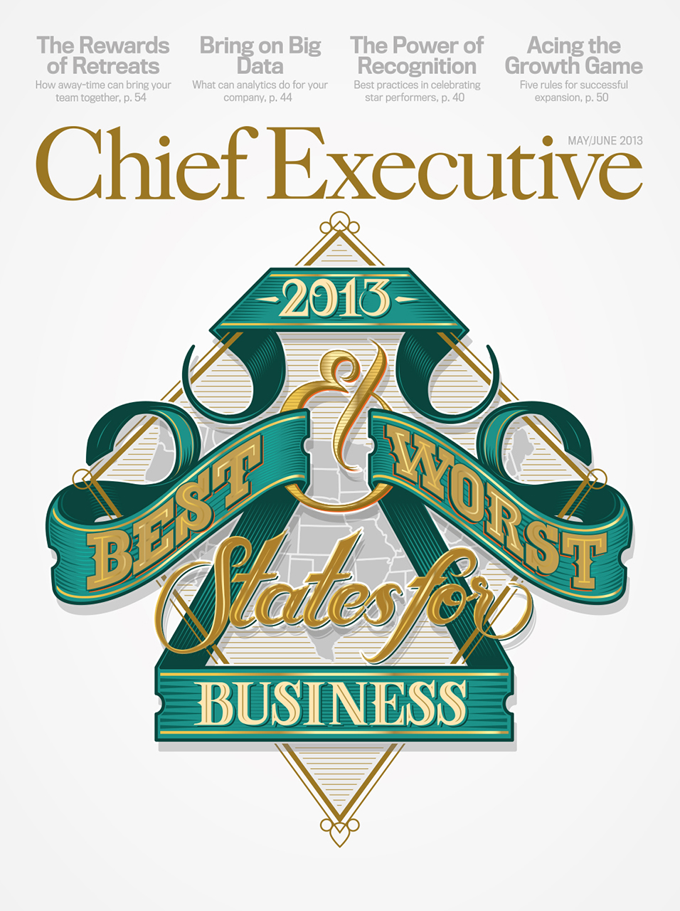 chief executive magazine cover typographic illustration