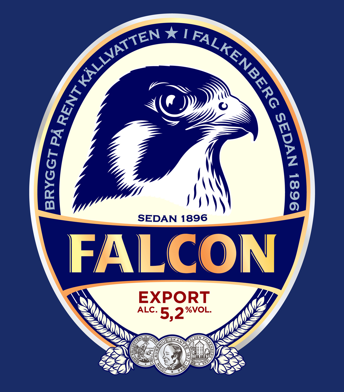 Illustration for a beer label Falcon