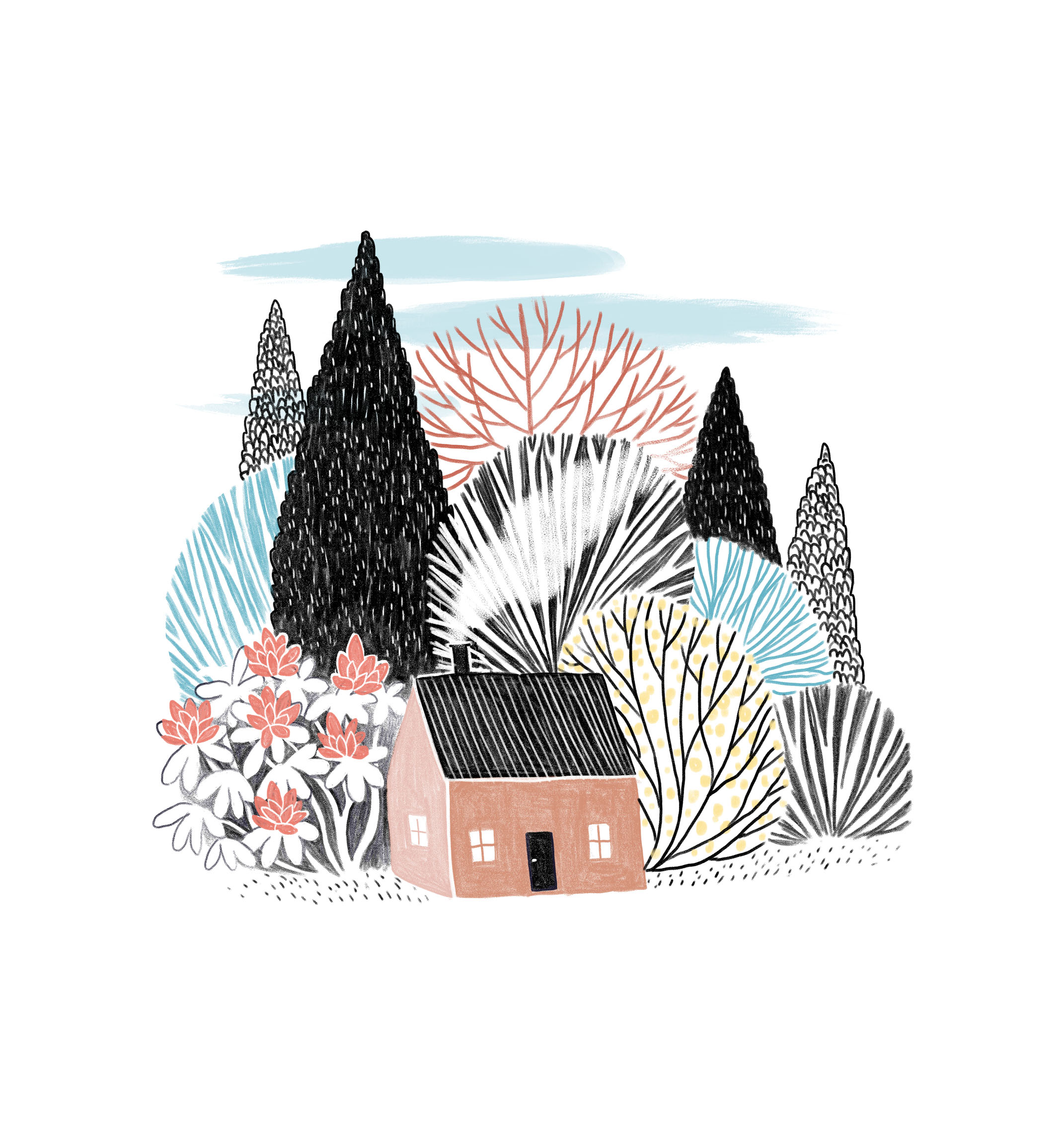 house in the woods hus i skogen
