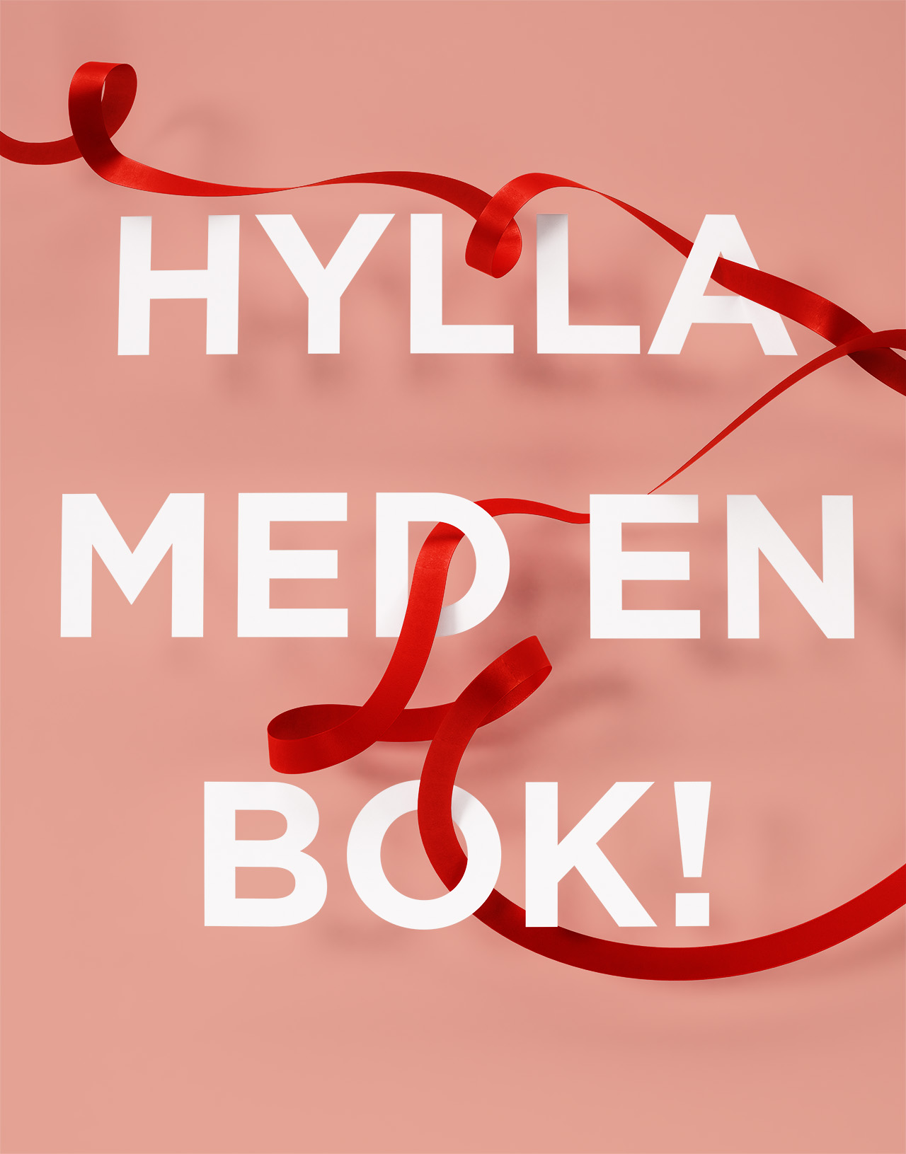 satin ribbon around the letters to the academy bookstore before Mother's Day Akademibokhandeln morsdag sidenband