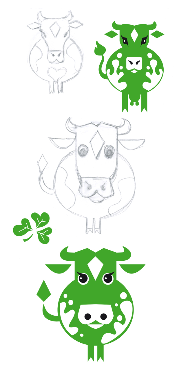 Sketches cow ICA