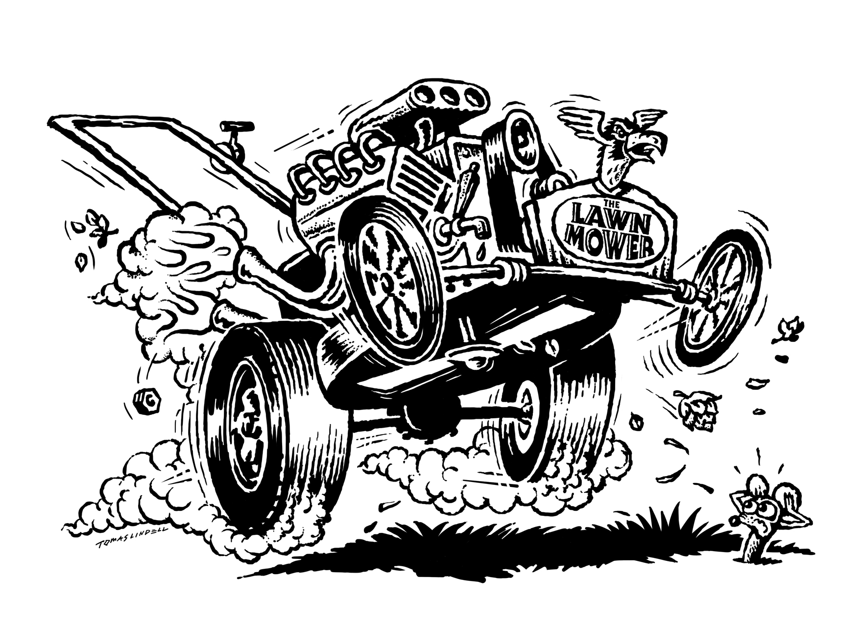 Lawn Mower original beer label