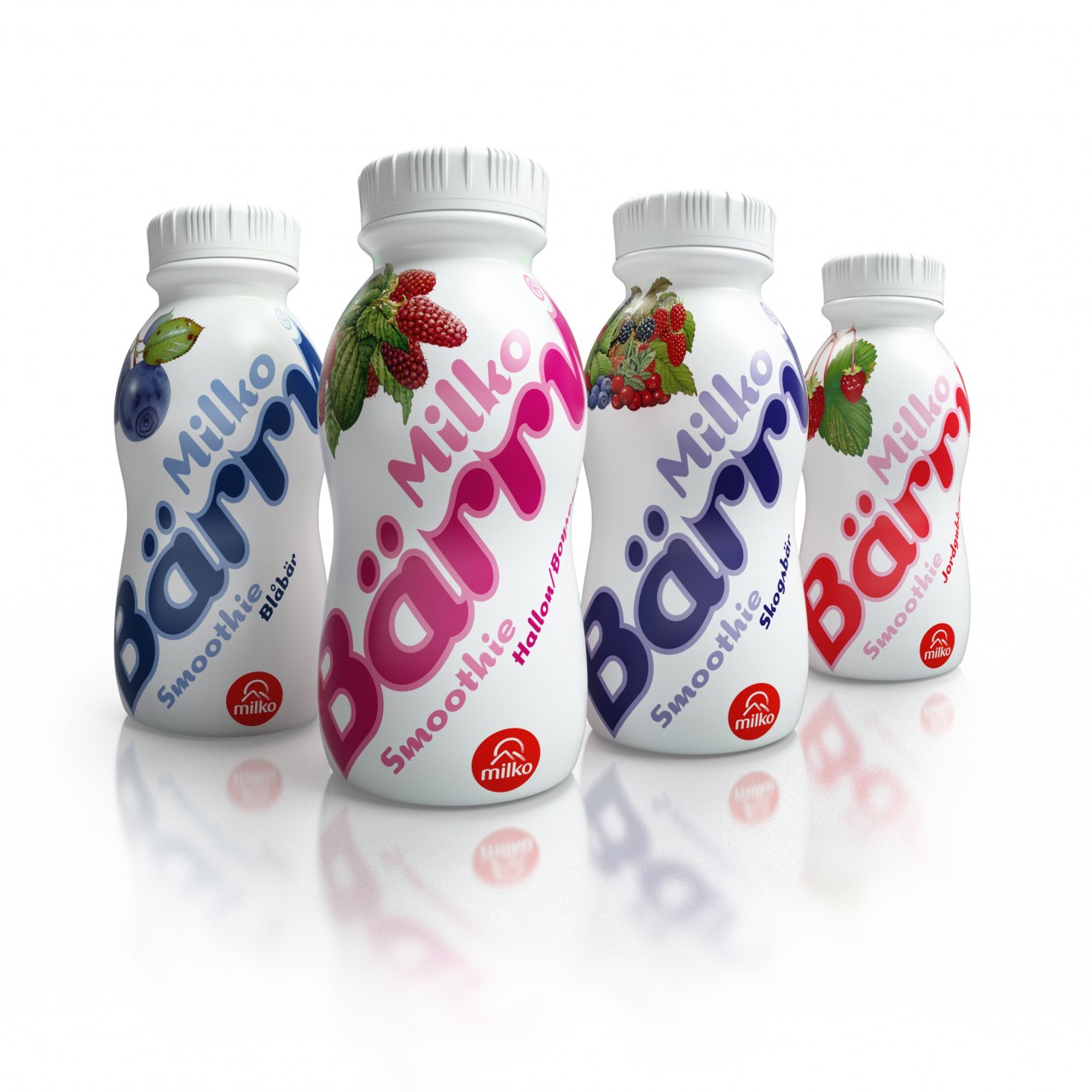 Milko smothie packshot for Bärry fruit