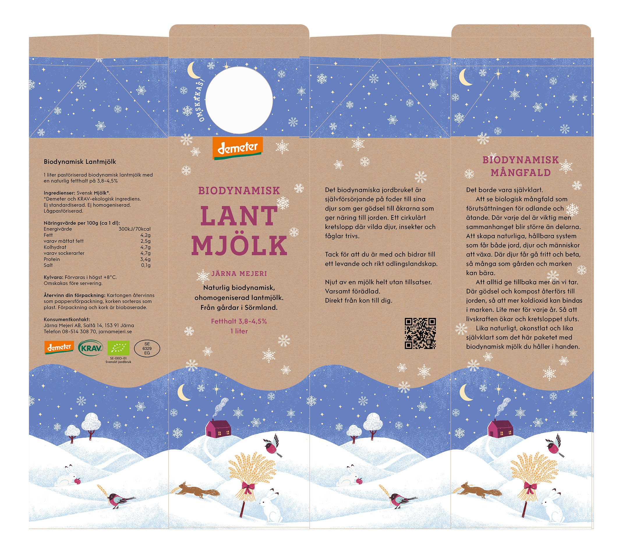 biodynamic farming, biodynamiskt jordbruk, ekologiskt jordbruk, farm, lantbruk, mejeriförpackning, mjölkförpackning