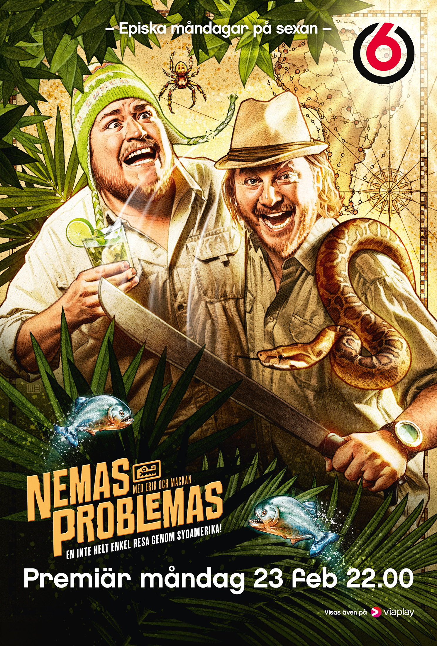 Nemas Problemas, Erik och Mackan, djungel, djungle,snake, spider