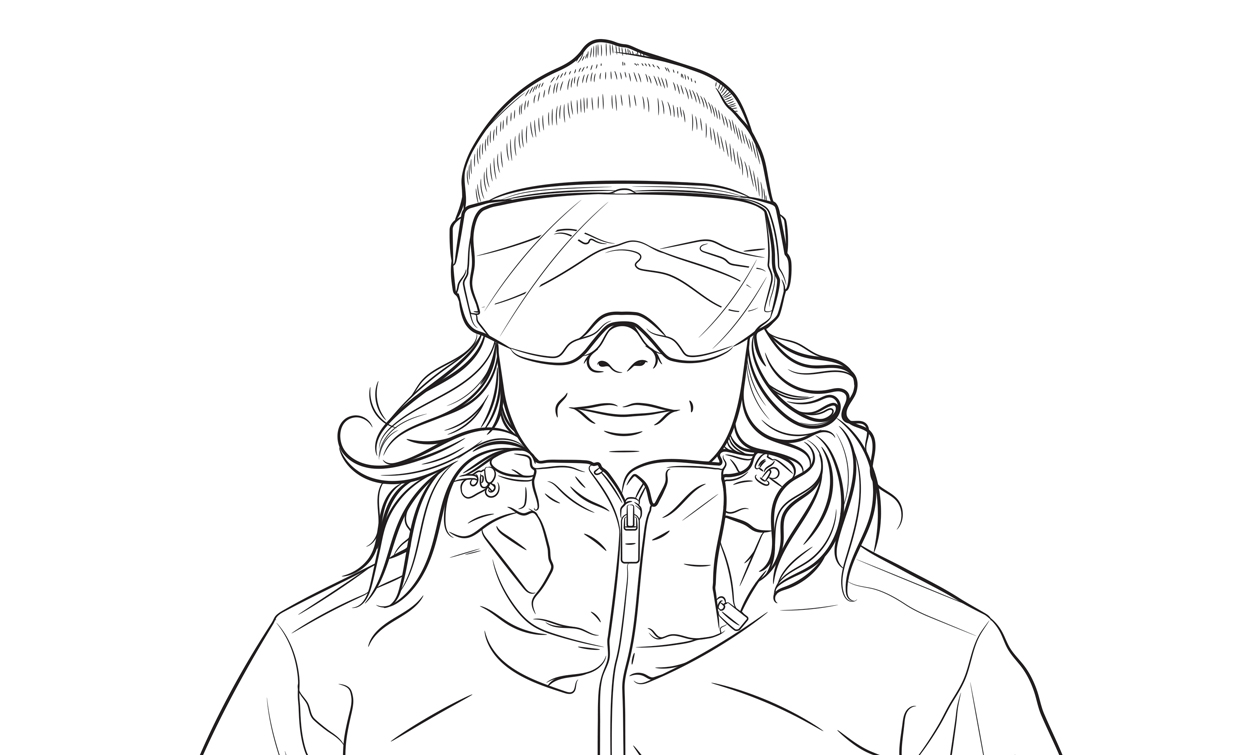 Nike Bent tänndalen portrait illustration vector 