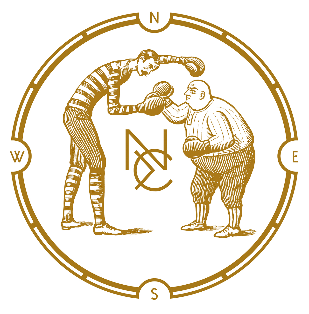 logo, boxing, woodcut
