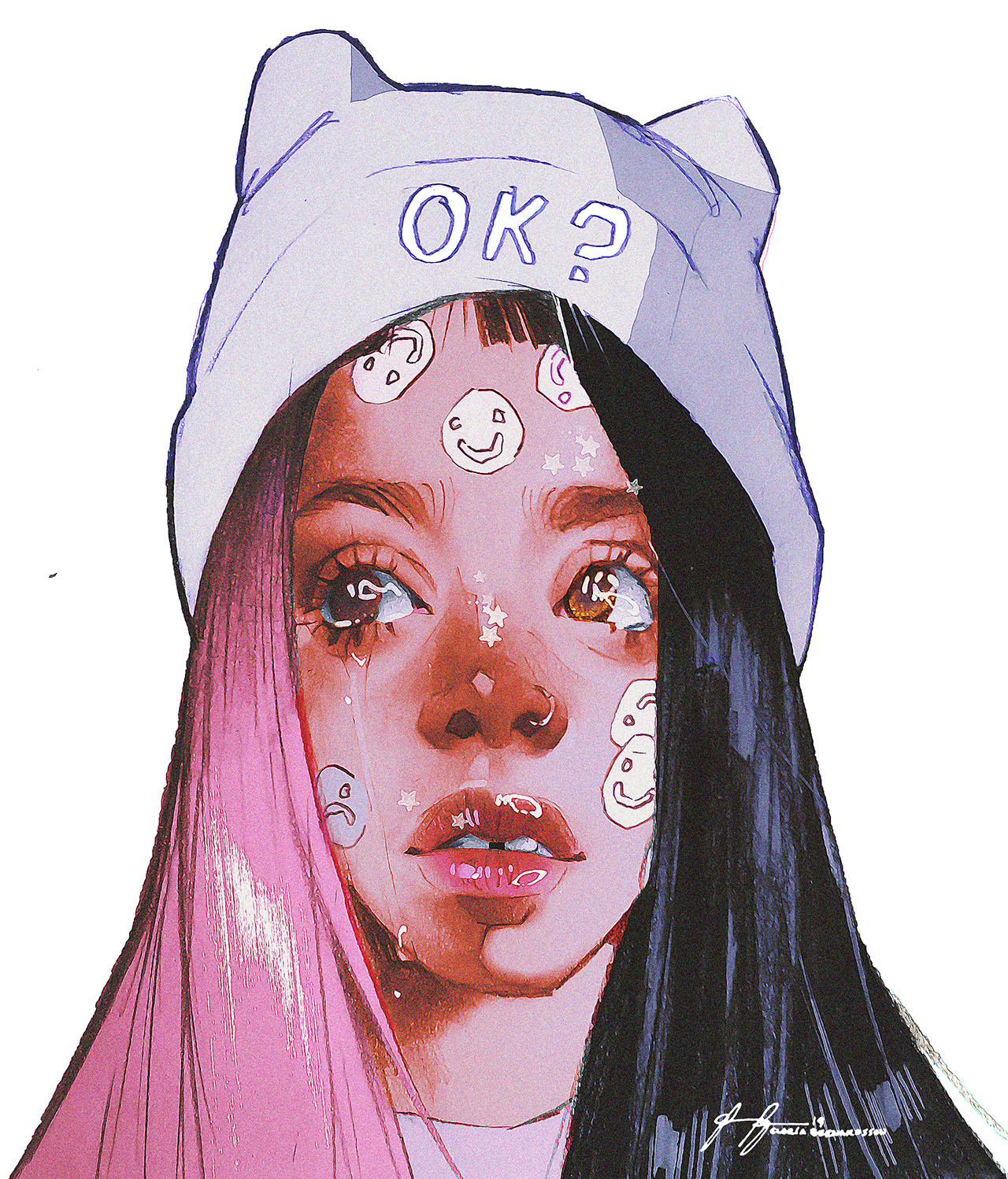 Portrait of singer, songwriter and director Melanie Martinez Porträtt av sångare, låtskrivare och filmregissör Melanie Martinez