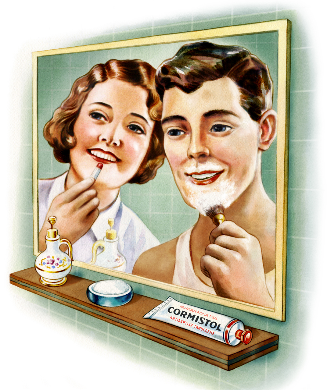 Illustration for an advertice campaign bathroom