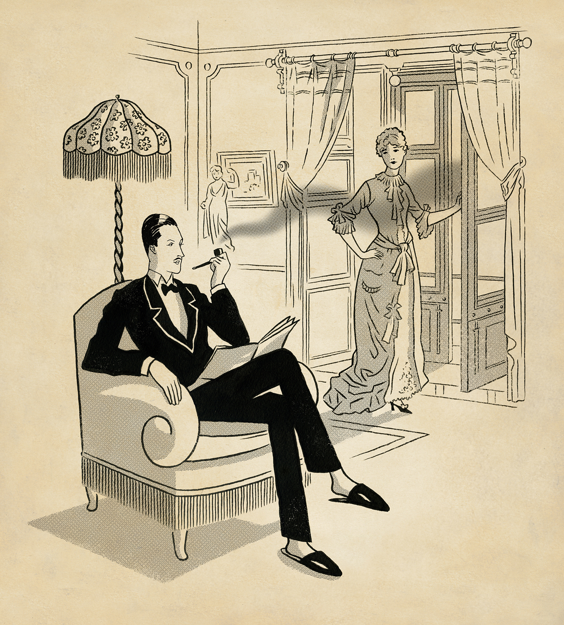 Illustration for an advertice campaign livingroom
