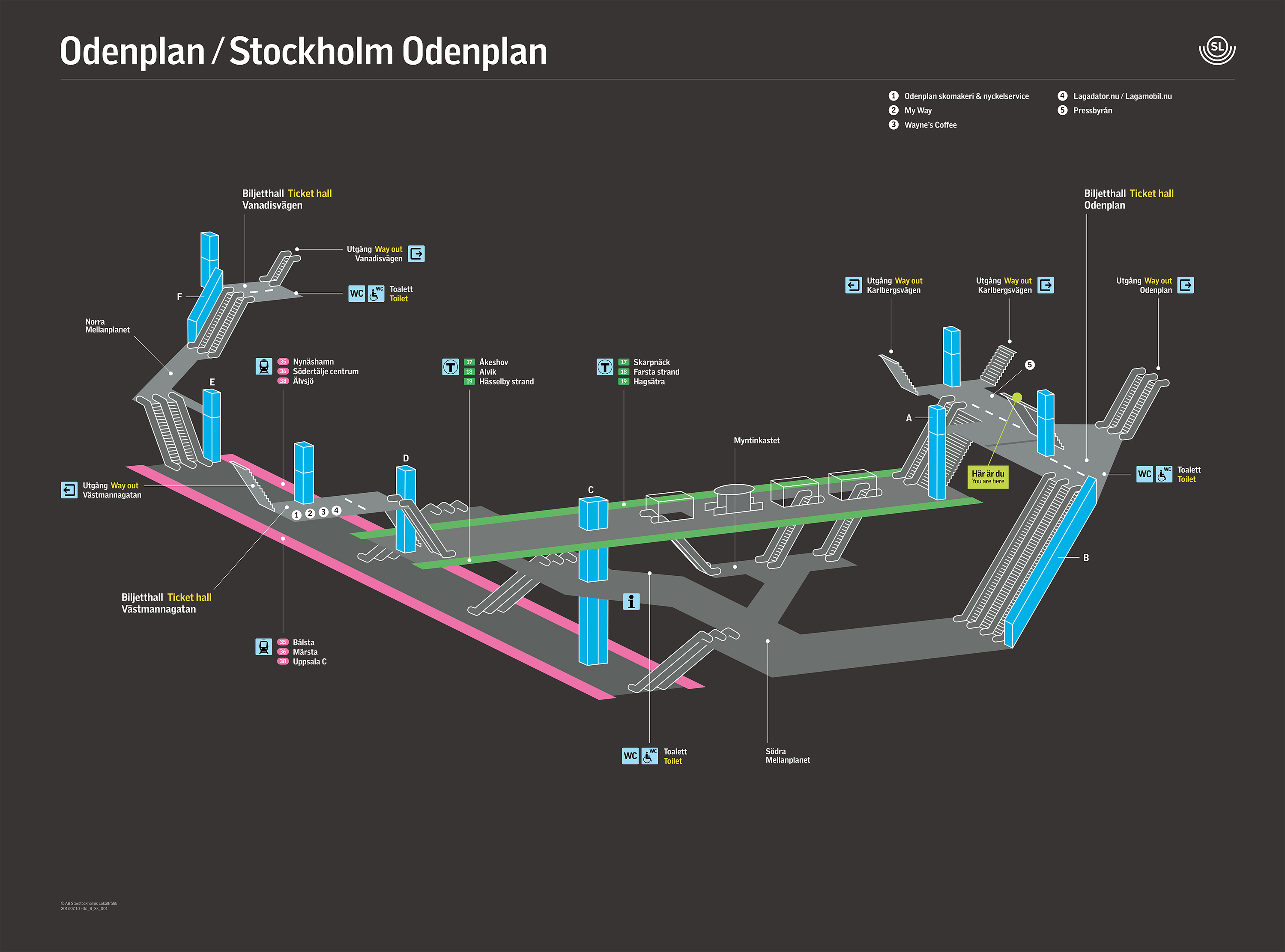 tunnelbana, Stockholm, Odenplan, metro 