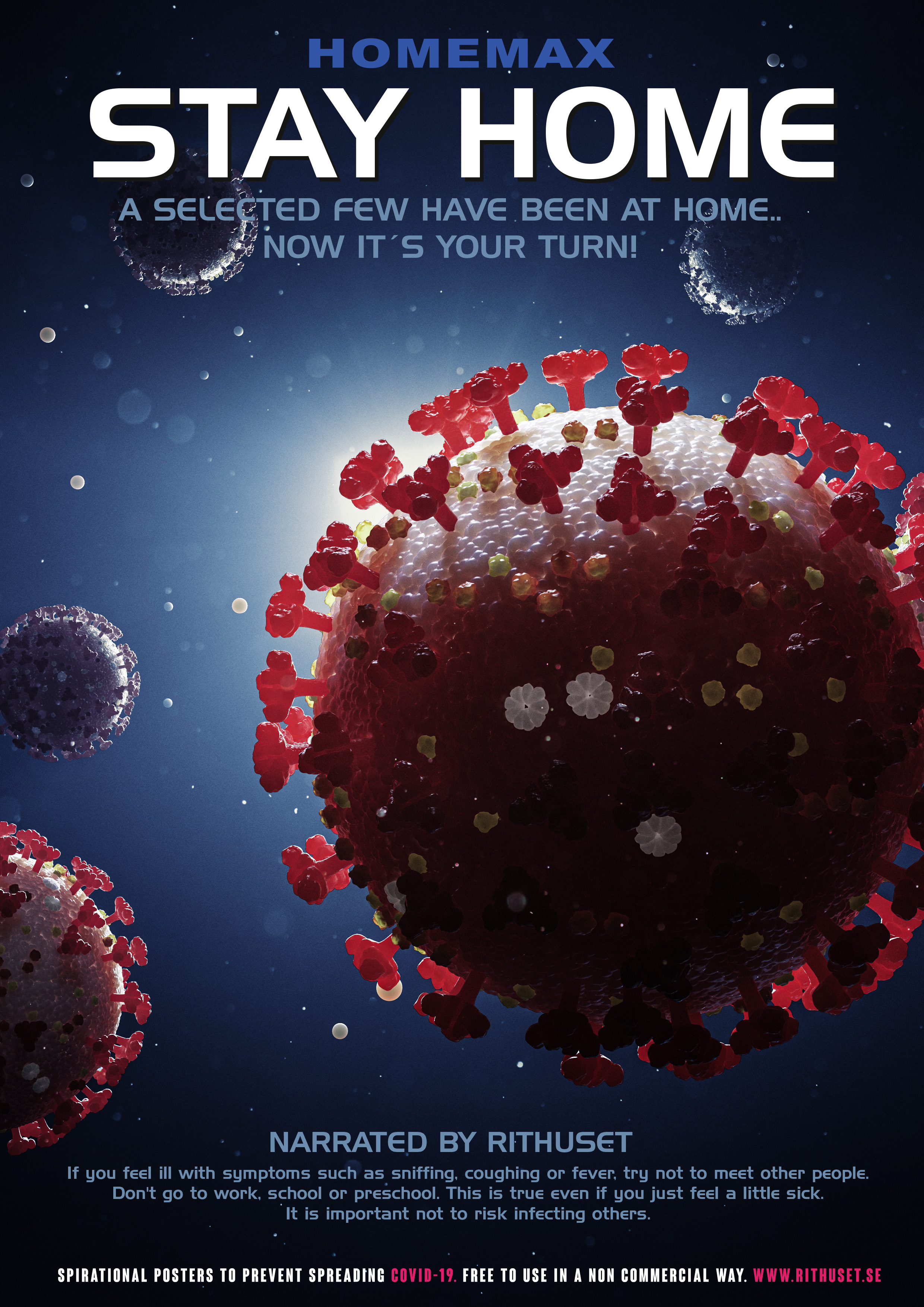 Corona stay home poster