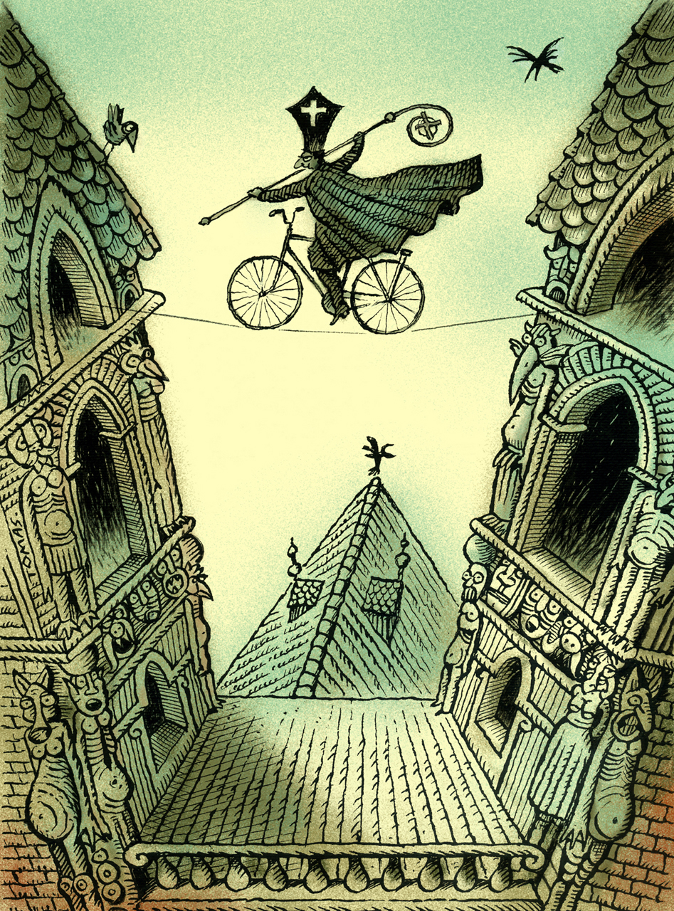 Campaign for Stormarknadspress Uppsala with a figure cycling on a line