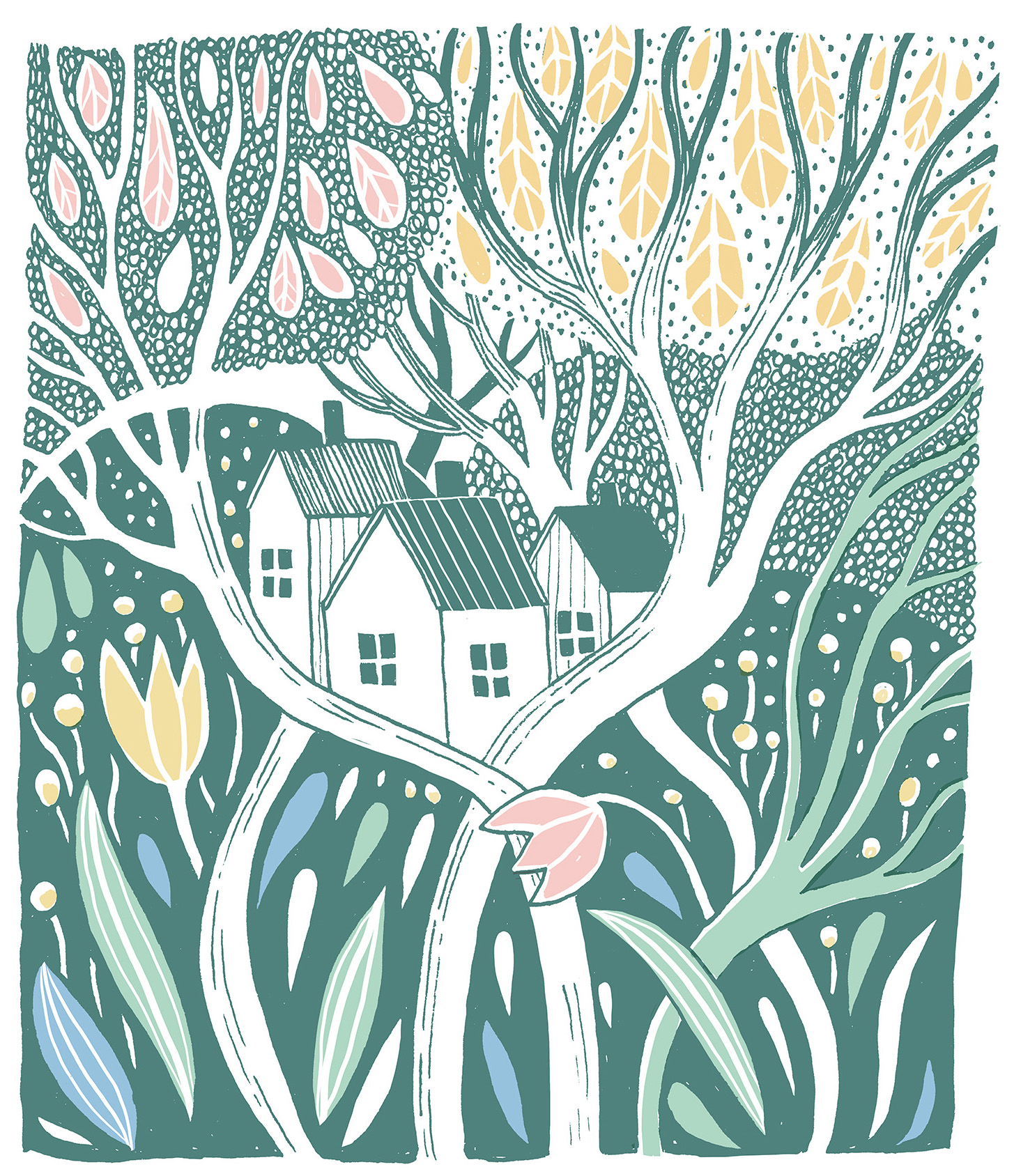 house in forest