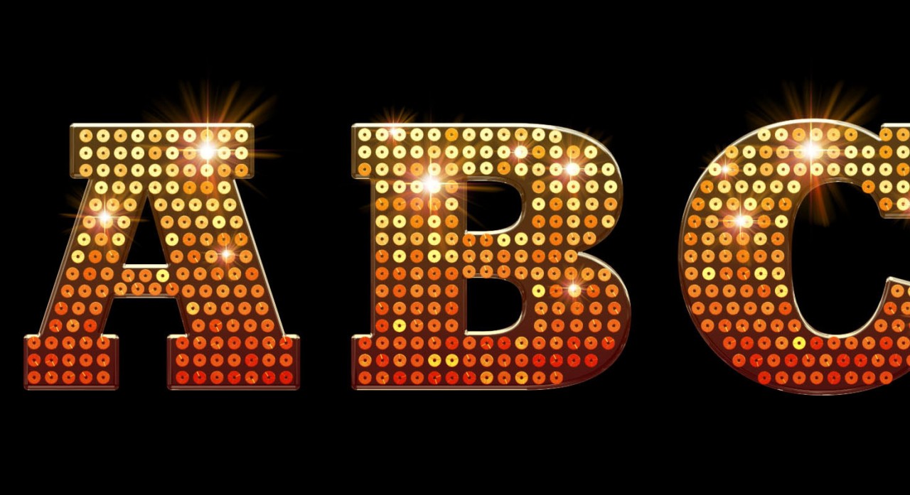 Typeface for Melodifestivlen bling bling typography