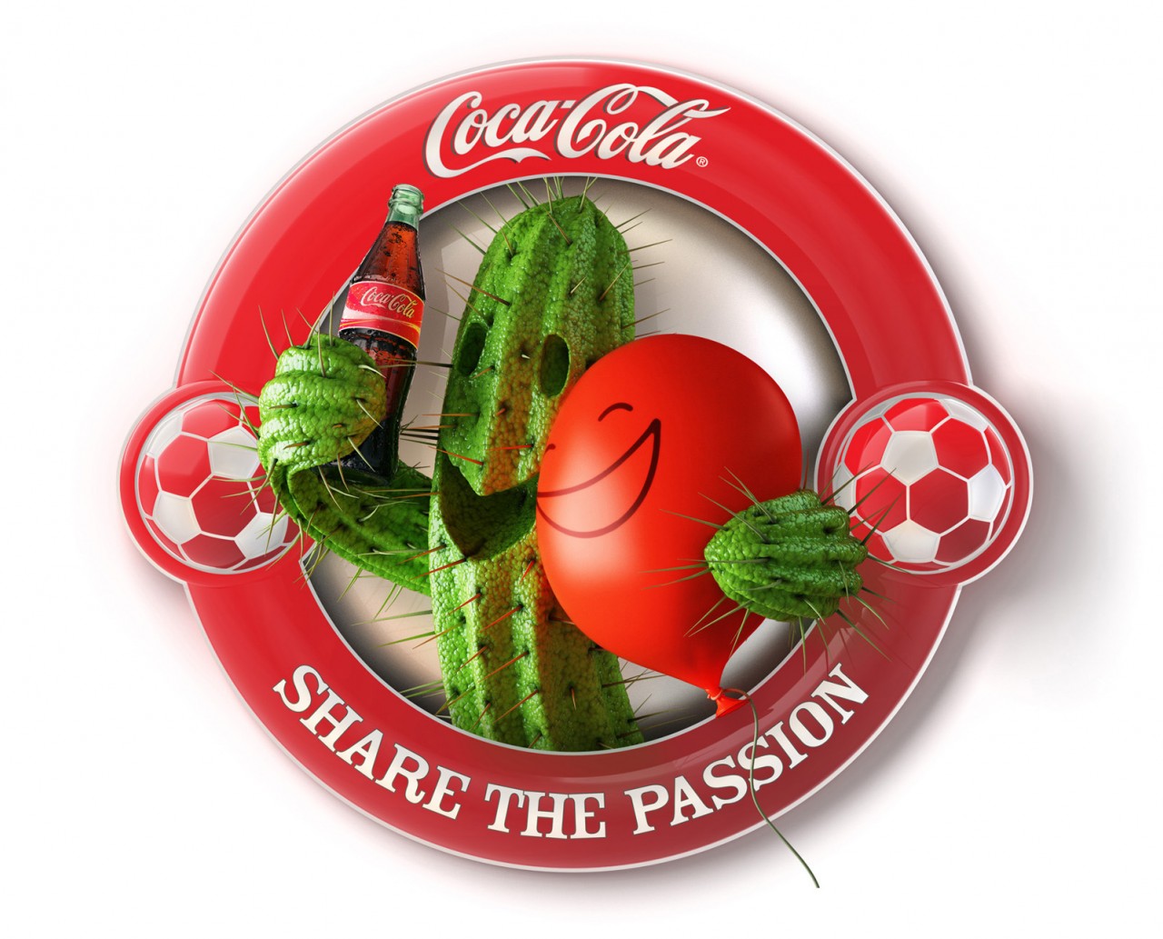 Coca Cola campaign for football championship, the cactus and the balloon