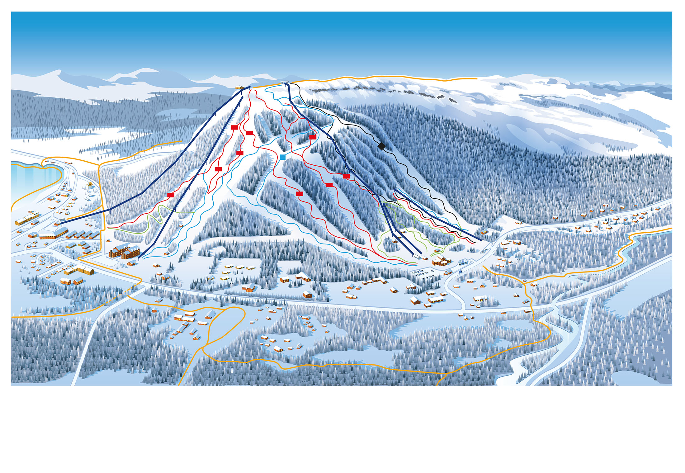 Funäsdalen pistkarta karta