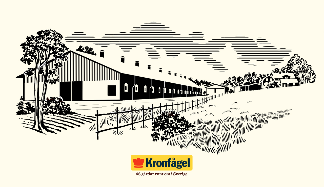 Illustrations for labels Kronfågel