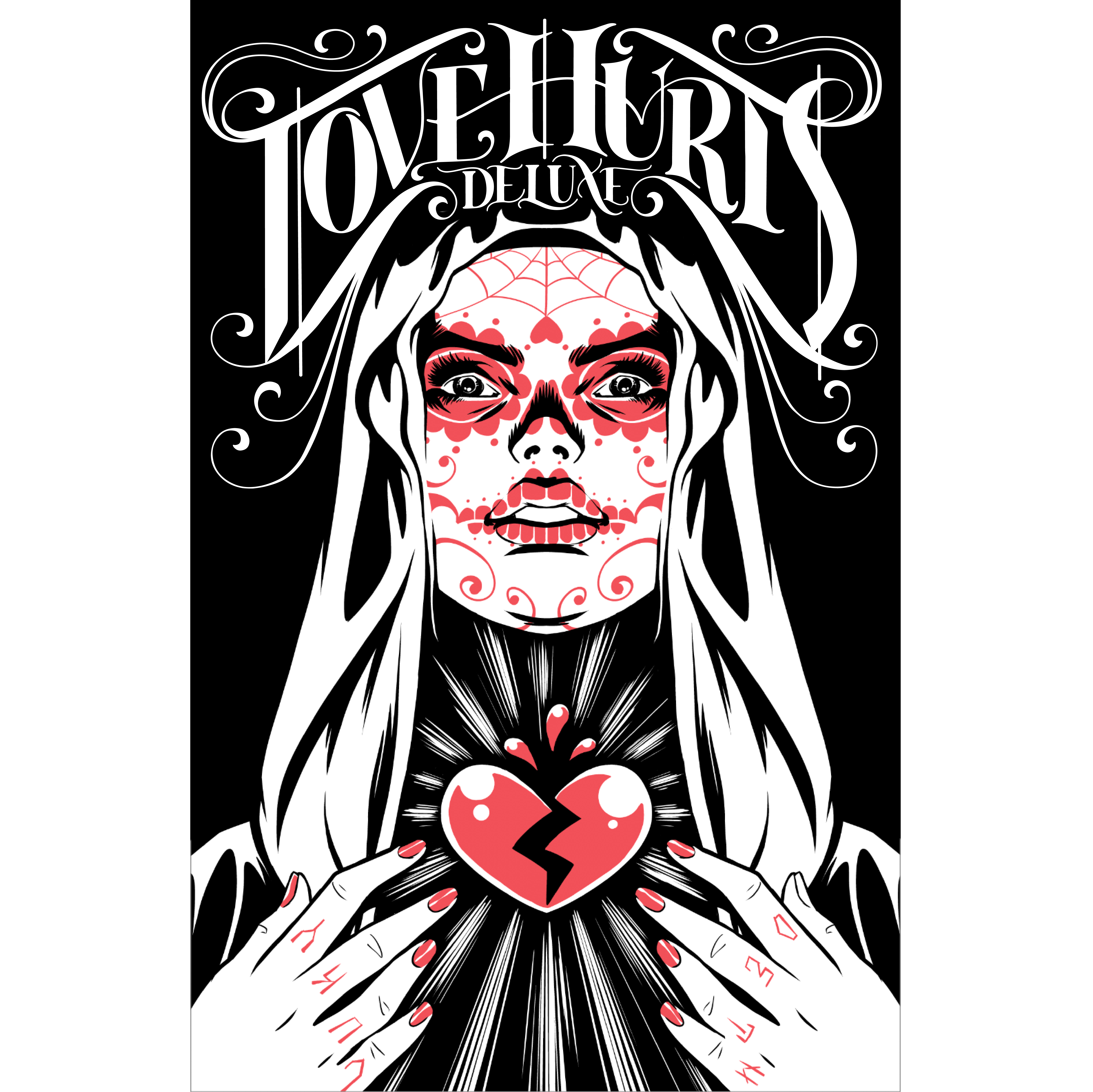 love hurts deluxe KimWAndersson comic artist romantic horror lettering title book artwork