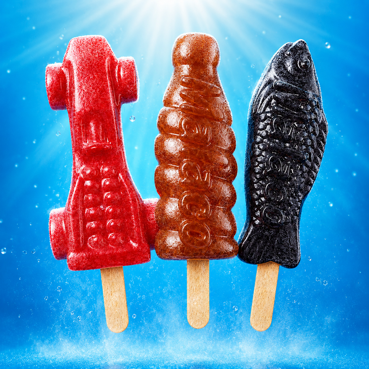 Malaco pisicels ice cream candy glassar 