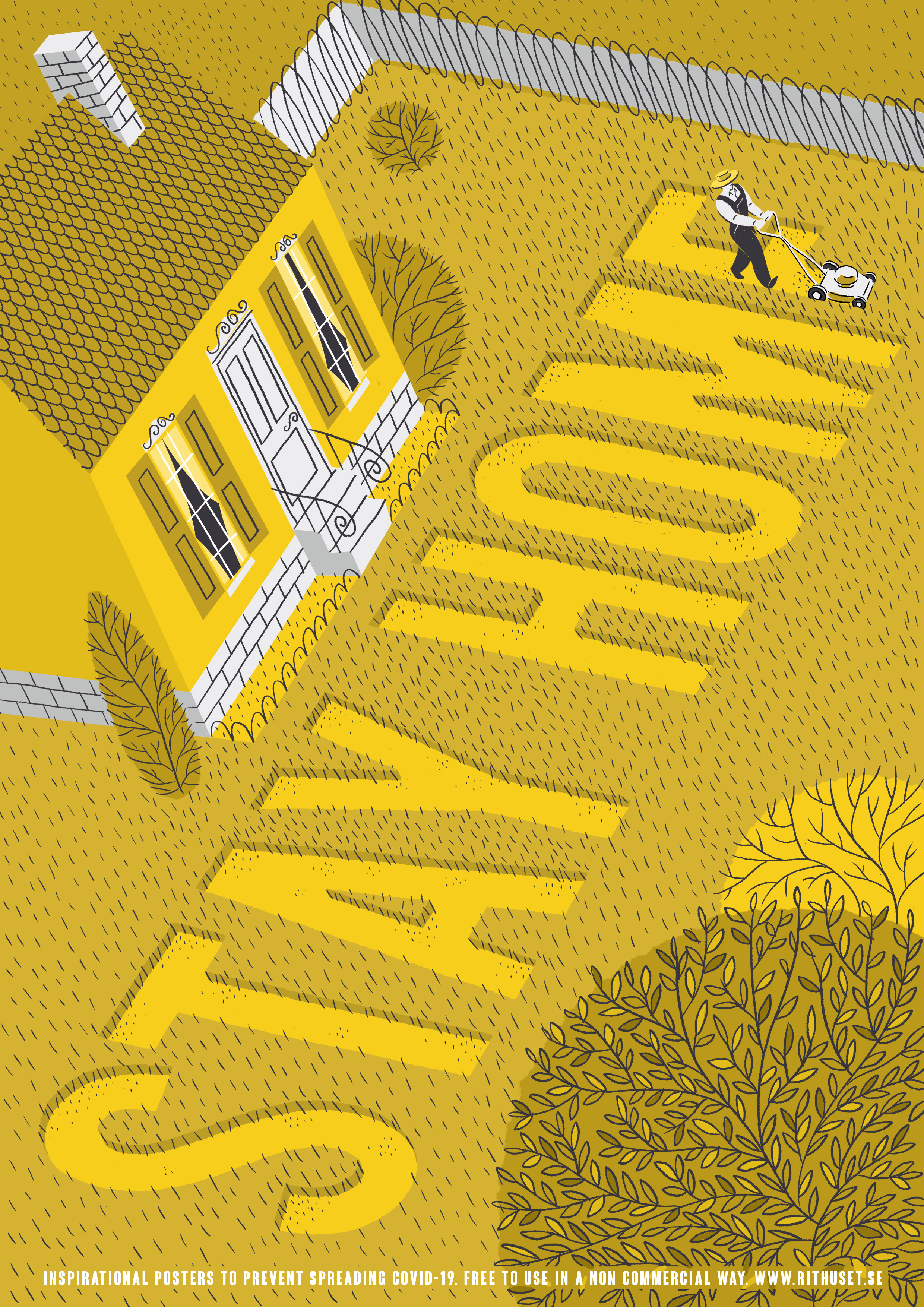Corona stay home poster
